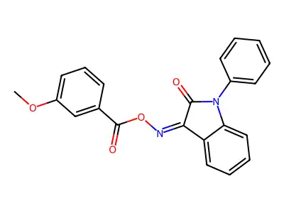 [(2-Oxo-1-phenylindol-3-ylidene)amino] 3-methoxybenzoate structure