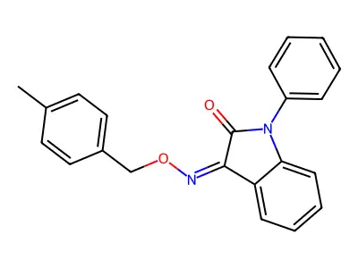 3-[(4-Methylphenyl)methoxyimino]-1-phenylindol-2-one structure