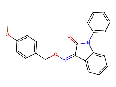 3-[(4-Methoxyphenyl)methoxyimino]-1-phenylindol-2-one structure