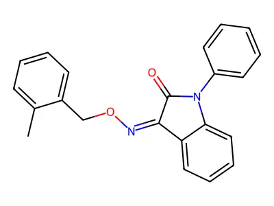 3-[(2-Methylphenyl)methoxyimino]-1-phenylindol-2-one structure