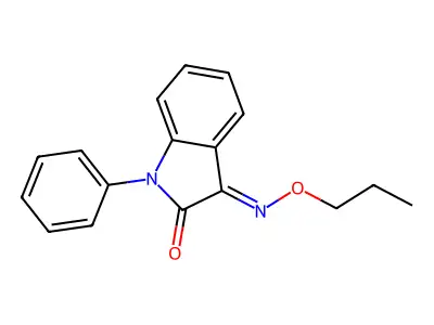 1-Phenyl-3-propoxyiminoindol-2-one structure