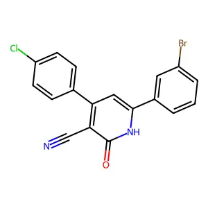 6-(3-Bromophenyl)-4-(4-chlorophenyl)-2-hydroxynicotinonitrile structure
