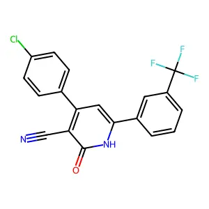 4-(4-Chlorophenyl)-2-hydroxy-6-[3-(trifluoromethyl)phenyl]nicotinonitrile structure
