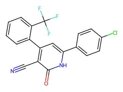 6-(4-Chlorophenyl)-2-hydroxy-4-[2-(trifluoromethyl)phenyl]nicotinonitrile structure