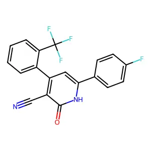 6-(4-Fluorophenyl)-2-hydroxy-4-[2-(trifluoromethyl)phenyl]nicotinonitrile structure
