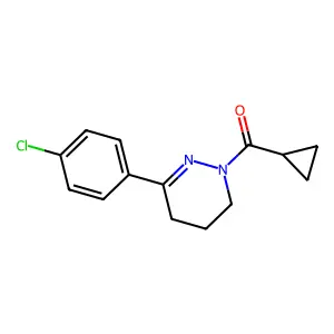 [3-(4-chlorophenyl)-5,6-dihydro-1(4H)-pyridazinyl](cyclopropyl)methanone structure