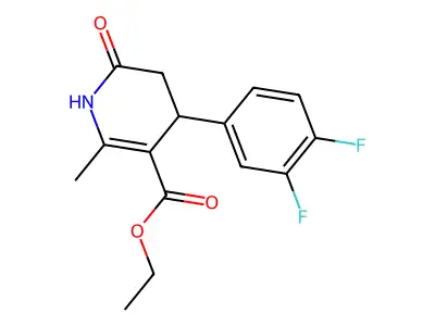 ethyl 4-(3,4-difluorophenyl)-2-methyl-6-oxo-1,4,5,6-tetrahydro-3-pyridinecarboxylate structure