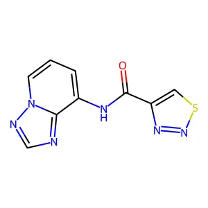 N-[1,2,4]triazolo[1,5-a]pyridin-8-yl-1,2,3-thiadiazole-4-carboxamide structure