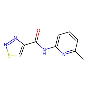 N-(6-methyl-2-pyridinyl)-1,2,3-thiadiazole-4-carboxamide structure