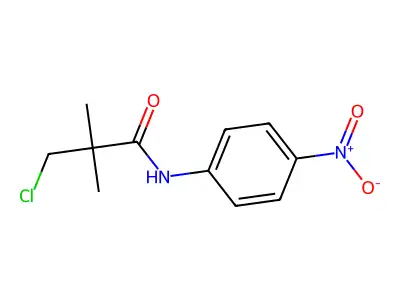 3-chloro-2,2-dimethyl-N-(4-nitrophenyl)propanamide structure