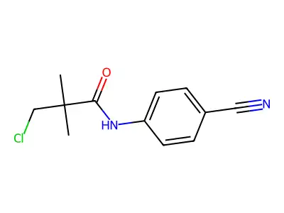 3-chloro-N-(4-cyanophenyl)-2,2-dimethylpropanamide structure