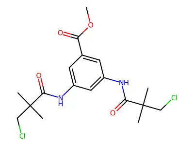 Methyl 3,5-bis[(3-chloro-2,2-dimethylpropanoyl)amino]benzenecarboxylate structure