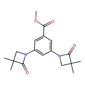 Methyl 3,5-bis(3,3-dimethyl-2-oxoazetidin-1-yl)benzoate structure