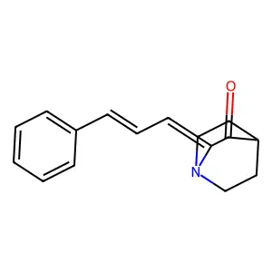 2-Cinnamylidene-1-azabicyclo[2.2.2]octan-3-one structure