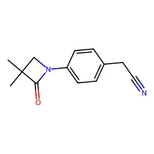 2-[4-(3,3-Dimethyl-2-oxo-1-azetanyl)phenyl]acetonitrile structure