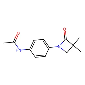N-[4-(3,3-dimethyl-2-oxoazetidin-1-yl)phenyl]acetamide structure