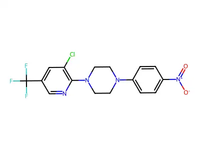 1-[3-Chloro-5-(trifluoromethyl)pyridin-2-yl]-4-(4-nitrophenyl)piperazine structure
