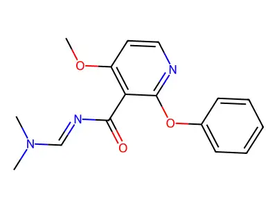N-[(dimethylamino)methylene]-4-methoxy-2-phenoxynicotinamide structure