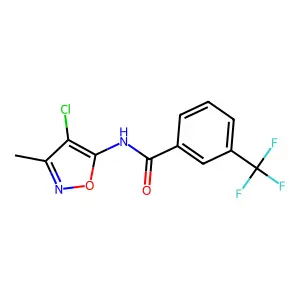 N-(4-chloro-3-methyl-1,2-oxazol-5-yl)-3-(trifluoromethyl)benzamide structure
