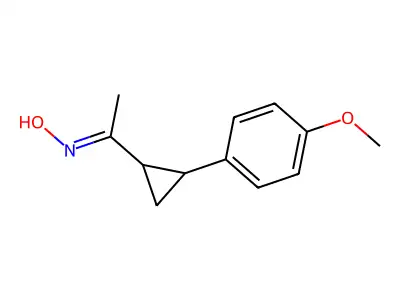 N-{1-[2-(4-Methoxyphenyl)cyclopropyl]ethylidene}hydroxylamine structure