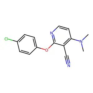 2-(4-Chlorophenoxy)-4-(dimethylamino)-3-pyridinecarbonitrile structure