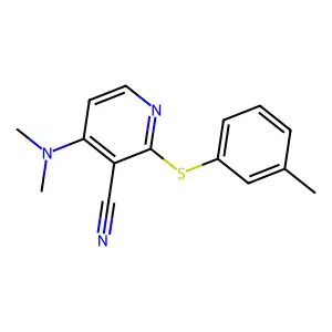 4-(Dimethylamino)-2-[(3-methylphenyl)sulfanyl]nicotinonitrile structure