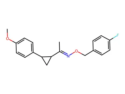 N-[(4-fluorophenyl)methoxy]-1-[2-(4-methoxyphenyl)cyclopropyl]ethanimine structure