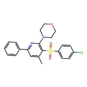 4-{3-[(4-Chlorophenyl)sulfonyl]-4-methyl-6-phenyl-2-pyridinyl}morpholine structure