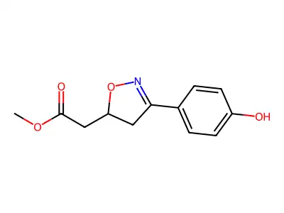 3-(4-Hydroxyphenyl)-4,5-dihydro-5-isoxazoleacetic acid methyl ester structure
