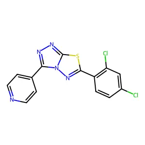 6-(2,4-Dichlorophenyl)-3-pyridin-4-yl-[1,2,4]triazolo[3,4-b][1,3,4]thiadiazole structure