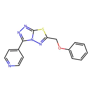 6-(Phenoxymethyl)-3-pyridin-4-yl-[1,2,4]triazolo[3,4-b][1,3,4]thiadiazole structure