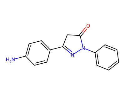 5-(4-aminophenyl)-2-phenyl-4H-pyrazol-3-one structure