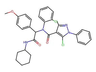 5-Chloro-N-(2-chlorophenyl)-N-[2-(cyclohexylamino)-1-(4-meth structure