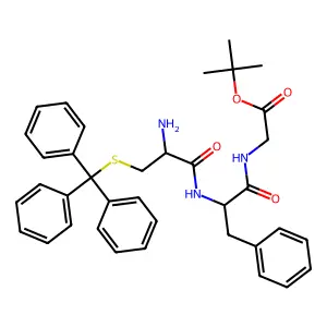 tert-butyl s-tritylcysteinylphenylalanylglycinate structure