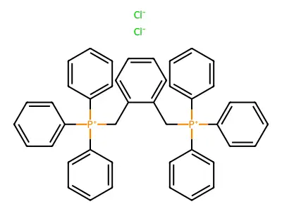 (1,2-Phenylenebis(methylene))bis(triphenylphosphonium) dibromide structure