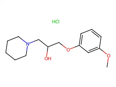 1-(3-Methoxyphenoxy)-3-(piperidin-1-yl)propan-2-ol hydrochloride structure