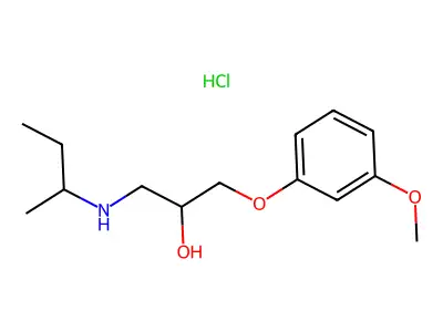 1-(Sec-butylamino)-3-(3-methoxyphenoxy)propan-2-ol hydrochloride structure
