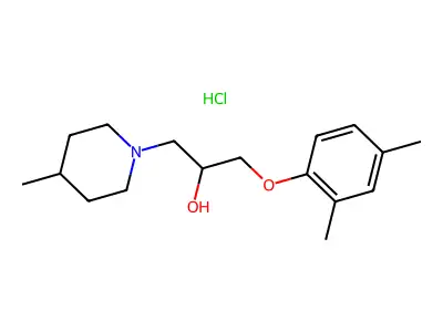 1-(2,4-Dimethylphenoxy)-3-(4-methylpiperidin-1-yl)propan-2-ol hydrochloride structure