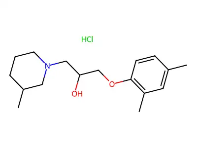1-(2,4-Dimethylphenoxy)-3-(3-methylpiperidin-1-yl)propan-2-ol hydrochloride structure