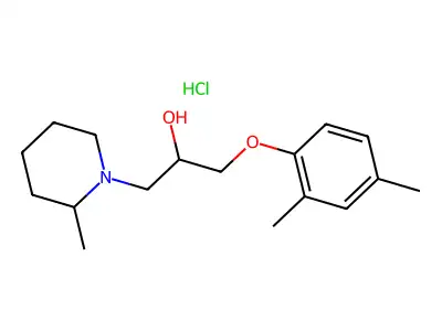 1-(2,4-Dimethylphenoxy)-3-(2-methylpiperidin-1-yl)propan-2-ol hydrochloride structure