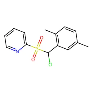 2-[Chloro-(2,5-dimethylphenyl)methyl]sulfonylpyridine structure