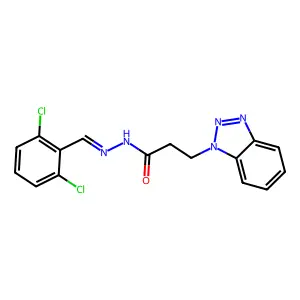 1H-Benzotriazole-1-propanoic acid, 2-[(2,6-dichlorophenyl)methylene]hydrazide structure