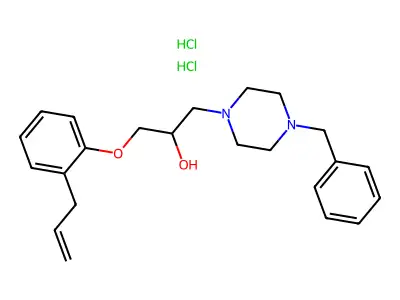 1-(2-Allylphenoxy)-3-(4-benzylpiperazin-1-yl)propan-2-ol dihydrochloride structure