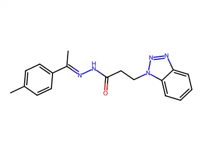 3-(1H-benzotriazol-1-yl)-N'-[(1Z)-1-(4-methylphenyl)ethylidene]propanehydrazide structure