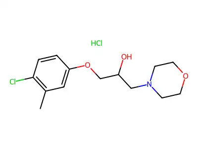 1-(4-Chloro-3-methylphenoxy)-3-morpholinopropan-2-ol hydrochloride structure