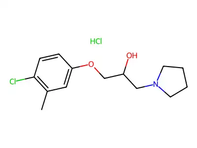 1-(4-Chloro-3-methylphenoxy)-3-(pyrrolidin-1-yl)propan-2-ol hydrochloride structure