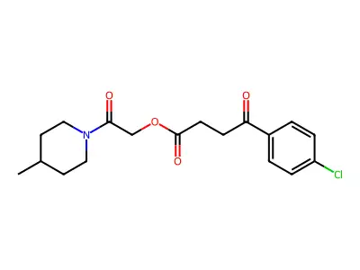 [2-(4-Methylpiperidin-1-yl)-2-oxoethyl] 4-(4-chlorophenyl)-4-oxobutanoate structure