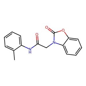 2-(2-氧代苯并噁唑-3-基)-N-邻甲苯基乙酰胺 structure