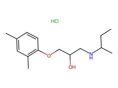 1-(Sec-butylamino)-3-(2,4-dimethylphenoxy)propan-2-ol hydrochloride structure