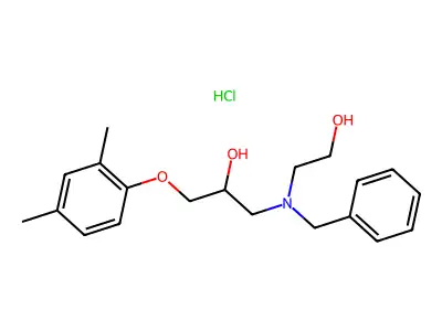 1-(Benzyl(2-hydroxyethyl)amino)-3-(2,4-dimethylphenoxy)propan-2-ol hydrochloride structure
